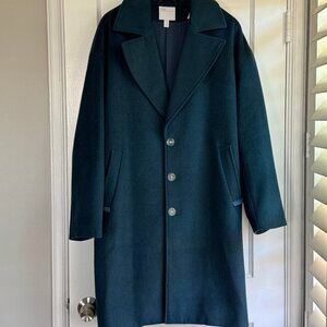 ASOS Oversized Overcoat Blue/Turquoise (Unisex)